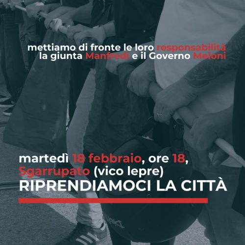 RIPRENDIAMOCI LA CITTA' Assemblea martedì 18 Febbraio